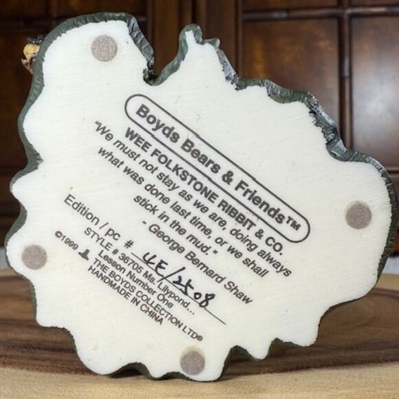 Vintage Boyds Bears Ms. Lilypond...Lesson Number One Wee Folkstone Ribbit & Co. - Picture 9 of 10